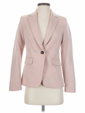 Mango Dusty Pink Single-Button Tailored Blazer